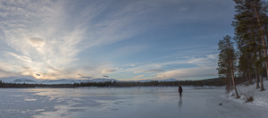 Øvre Lombola, the lake/part of the river right below the cabin