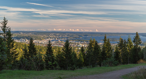 Surprise: suddenly we had an amazing view over Oslo