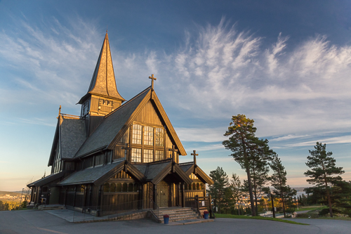 The Holmenkollen Chapel at sunset