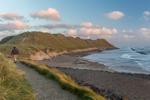 The beach at Lønstrup - or what is left of it, erosion is a big problem here