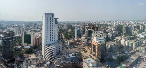 Hotelroom panorama - this time we saw blue skies and much better views