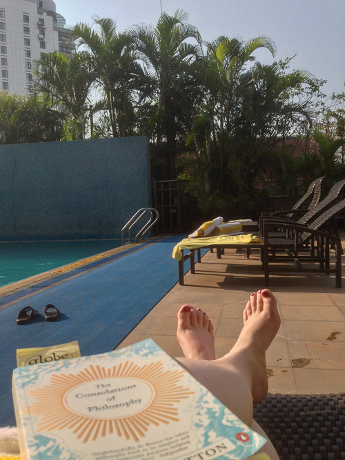 Last afternoon, finally time to relax by the pool!