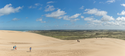 Surreal landscape and views from the top of the sand dune