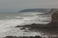 Looking north towards Bude, with the satellite ground station in the background
