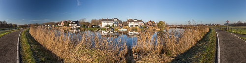 Panorama of the pretty views along the road