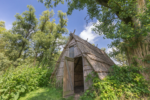 Example of a primitive hut used by willow workers