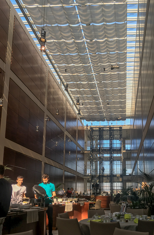 The breakfast room in the amazing NH Torino Lingotto Tech Hotel