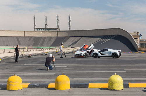 There was a car shoot going on - cool!