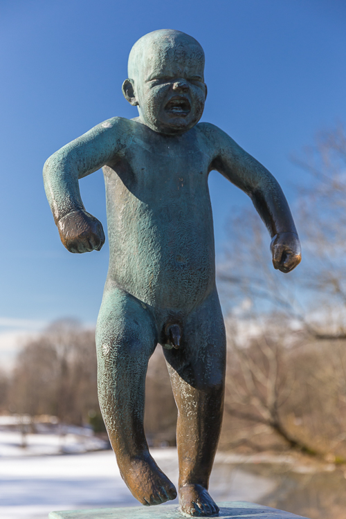 The most famous sculpture in the park, the angry baby