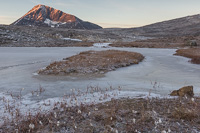 A morning view of the frozen lake