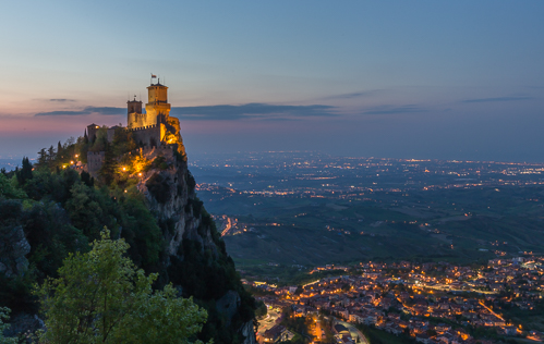 As dusk was falling, the lights came on - magical views!