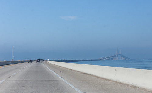 The impressive bridge to St Petersburg