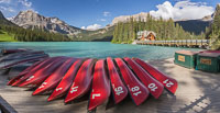 Canoes at Emerald Lake