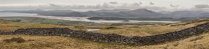 Panorama of the view towards Porthmadog and the river estuary