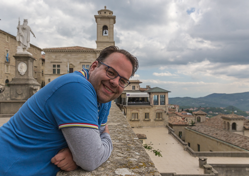 Michiel at the town square