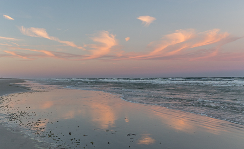 Sunset on the beach at New Smyrna Beach