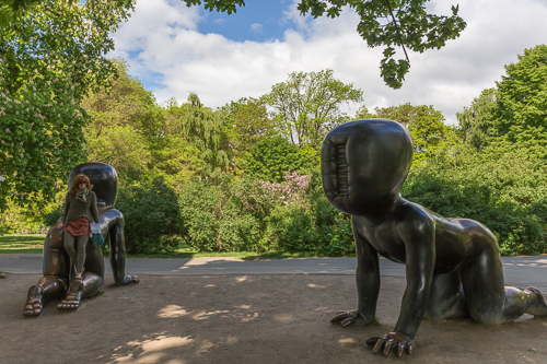 Weird giant babies next to the same museum