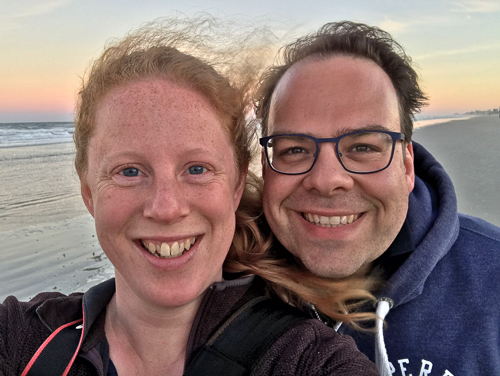 Selfie on New Smyrna Beach - part of our suntan thanks to the iPhone HDR function ;)