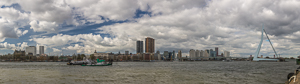 Panorama view of 'Manhattan on the Maas', Rotterdam's nickname as it's the only Dutch city with some kind of skyline