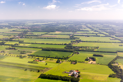 Dutch landscapes where Overrijsel, Drenthe and Friesland meet