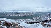 With this lens, no panorama stitching is needed to get all of Tromsø island in the photo :)
