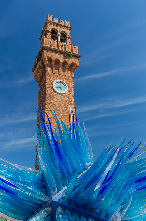 The Bell Tower and glass art on Murano