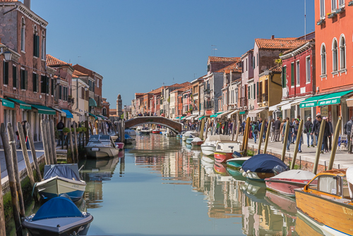 Fantastically colourful streets on Murano