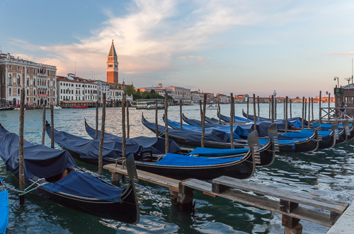 Gondola's at sunset