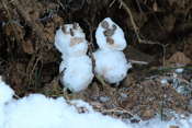 Two miniature snowmen, so cute!