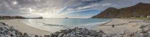 Panorama of Kråkeslottet and the beach