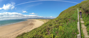 A last goodbye... on the zig-zag path above Harlech beach