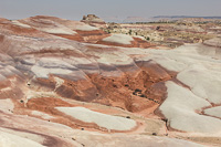 Very colourful layers in the Bentonite Hills