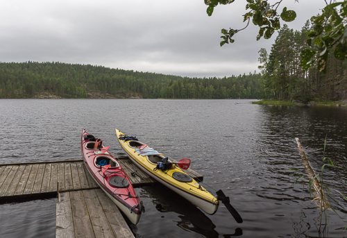 Our double kayaks at the first stop