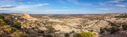 Panorama taken from one of the viewpoints near Escalante - if you look closely you can see the road winding through the landscape
