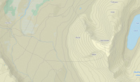 This map shows our roundtrip: up on the steep ridge from the north, down on the gentler slope towards the south