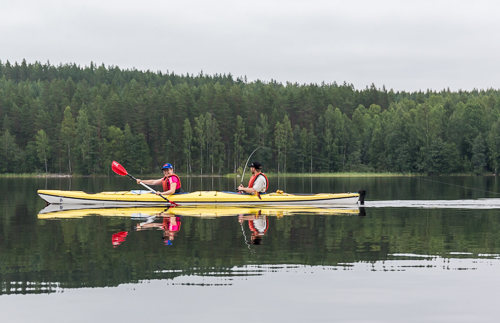 Some people paddle, others fish...