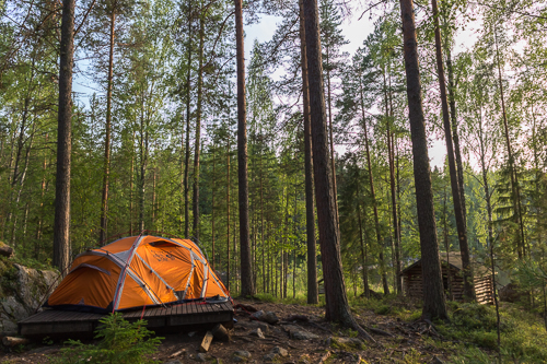 Our second campsite, and the sun came out!