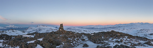 Panorama from the top, with the island Vengsøya on the left