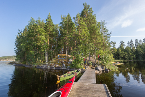 This tiny island with campsite was so pretty!