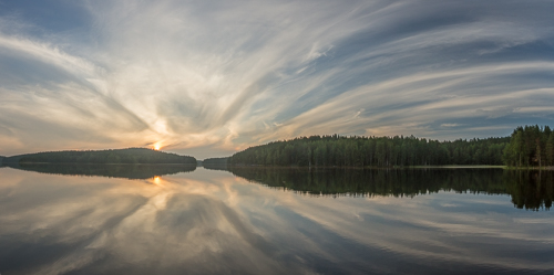 FANTASTIC sunset when we arrived at our third and final campsite