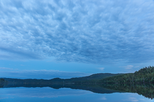 Moody skies around midnight