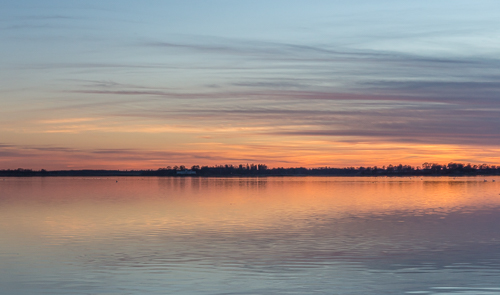 Sunset over Lake Hornborga - beautiful!