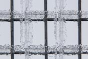 Detail of ice on the fence