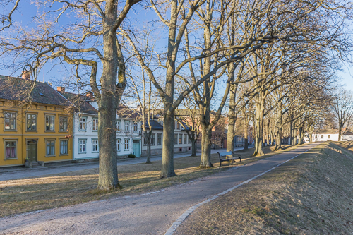 Fredrikstad in soft evening light