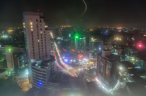 Dhaka by night, view from my hotel room