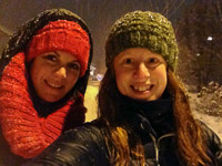 Grainy iphone selfie in the (rather wet) snow