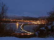 Tromsø island in the evening light