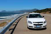 My rental car :) see how close the road comes to the beach!