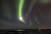Aurora shining straight through the moon ;)