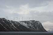 Wind turbines near Havøysund